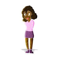 cartoon confused woman N44