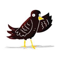 cartoon waving bird N4