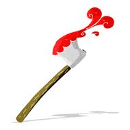 cartoon bloody axe N10