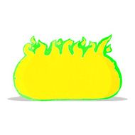 cartoon green fire border