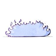 cartoon spooky fire border