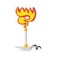 cartoon bunsen burner N6