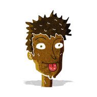 cartoon man sticking out tongue N6