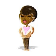 cartoon cool relaxed woman N2