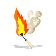 cartoon burning match N14