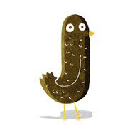 funny cartoon bird N56