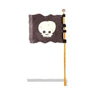 cartoon waving pirate flag