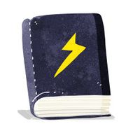 cartoon magic spell book N19