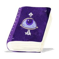 cartoon magic spell book N21
