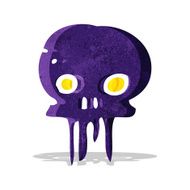 cartoon spooky skull symbol N6