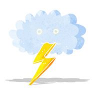 cartoon lightning bolt and cloud N2