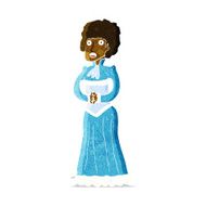 cartoon shocked victorian woman N2