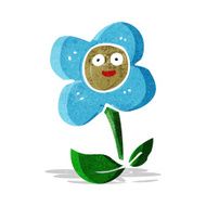 cartoon flower with face N7
