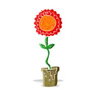 cartoon flower with face N8