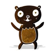 cartoon black bear cub N9