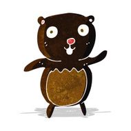 cartoon black bear cub N10