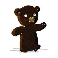 cartoon black bear cub N11