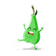 cartoon happy dancing pear N2
