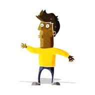 cartoon surprised man N28