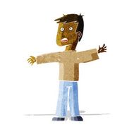 cartoon surprised man N29