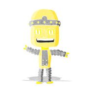 cartoon waving robot N4