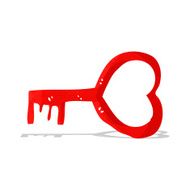 cartoon heart shaped key N3