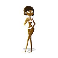 cartoon woman in bikini N8