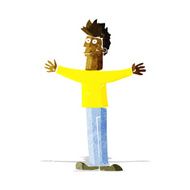 cartoon happy man N106