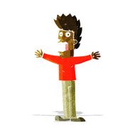 cartoon terrified man N84