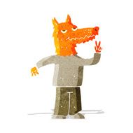 cartoon happy fox man N5