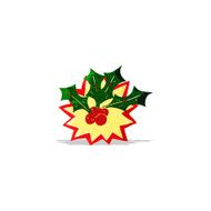 Cartoon Christmas Holly N4