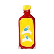 cartoon old bottle of pills N2