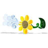cartoon flower squirting water