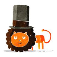 cartoon lion in top hat