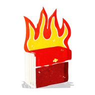 cartoon burning business files