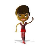 cartoon woman with idea N50