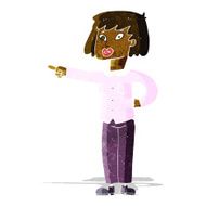 cartoon woman pointing N41