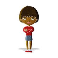 cartoon woman with crossed arms N7