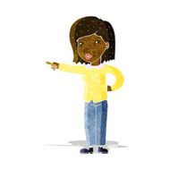 cartoon woman pointing N42
