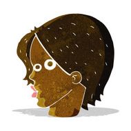 cartoon female face N31