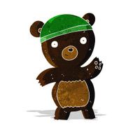 cute cartoon black bear N3