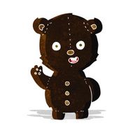 cute cartoon black bear N4