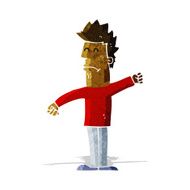cartoon stressed man N22