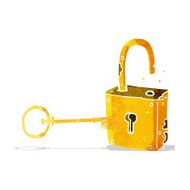 caroon rusty old padlock N5