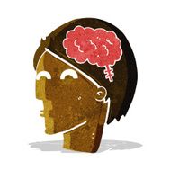 cartoon head with brain symbol N8