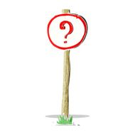 cartoon question mark sign N3