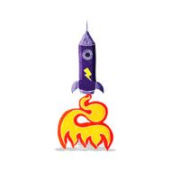 Cartoon Space Rocket N22