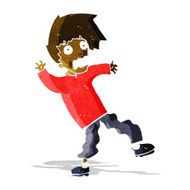 cartoon terrified man N85