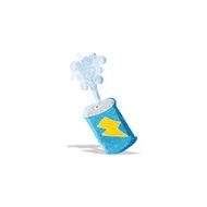 cartoon fizzing soda can N8