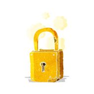 cartoon rusty lock N2